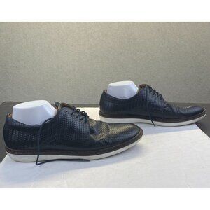 Massimo Dutti Men's Oxford shoe. Black Leather Size EU-45 2102/222/400 Lace Up